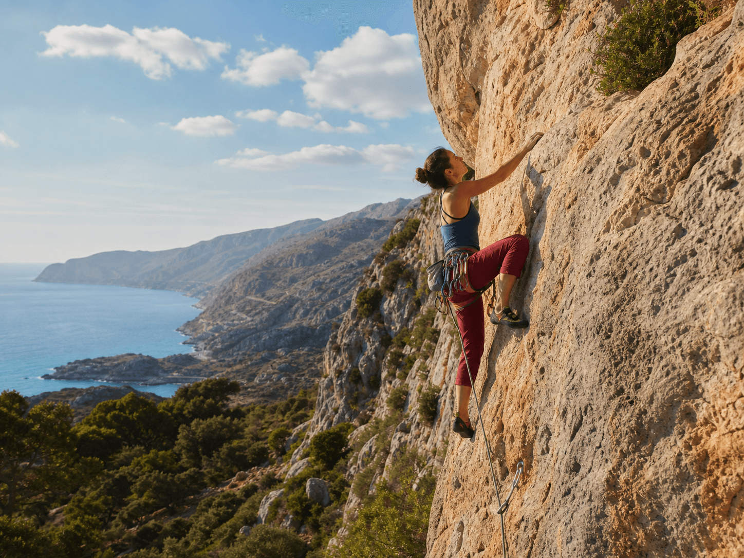 Rock climbing in Crete